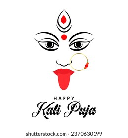 Happy kali puja Feier behindern Festival Social Media Post Design.