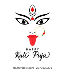 Happy kali puja Feier behindern Festival Social Media Post Design.