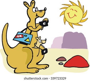 Kangaroo Cartoons From Australia Stock Photo And Image