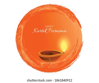 Happy Kartik Purnima Festival Background.  Also knowns as Tripuri Purnima and Tripurari Purnima.