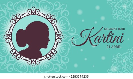 happy kartini day greeting banner  vector design