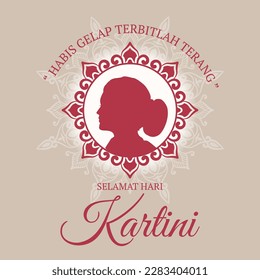 happy kartini day greeting banner, vector design