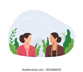 Happy Kartini day illustration. Indonesian female heroes, Women empowerment, Kartini brave female with flowers. R A Kartini the heroes of women and human right in Indonesia. Vector in a flat style