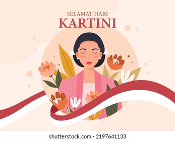 Happy Kartini Day special background vector