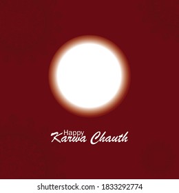 Happy Karwa Chauth festival card with Karva Chauth is a one-day festival celebrated by Hindu women from some regions of India,vector illustration.