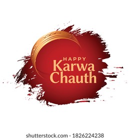 Happy karwa chauth indian festival card greeting vector