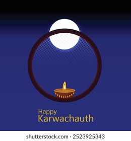 Feliz Karwa Chauth Índia casada mulher festival saudações