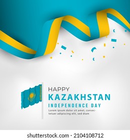 Happy Kazakhstan Independence Day December 16th Celebration Vector Design Illustration. Template for Poster, Banner, Advertising, Greeting Card or Print Design Element