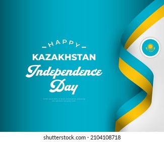 Happy Kazakhstan Independence Day December 16th Celebration Vector Design Illustration. Template for Poster, Banner, Advertising, Greeting Card or Print Design Element