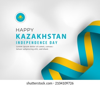 Happy Kazakhstan Independence Day December 16th Celebration Vector Design Illustration. Template for Poster, Banner, Advertising, Greeting Card or Print Design Element