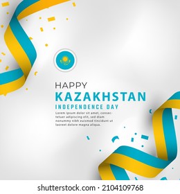 Happy Kazakhstan Independence Day December 16th Celebration Vector Design Illustration. Template for Poster, Banner, Advertising, Greeting Card or Print Design Element