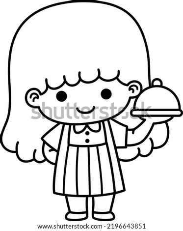 happy kid cooking chef vector illustration
