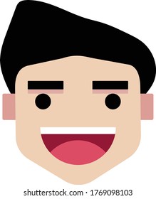 vector plano de niño feliz e ilustración