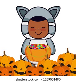 Happy kid halloween