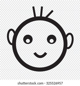 happy kid icon