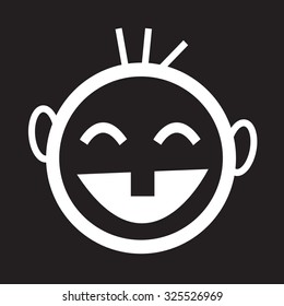 happy kid icon