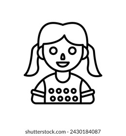 Icono de Happy Kid en vector. Logotipo
