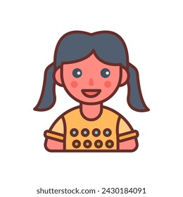 Icono de Happy Kid en vector. Logotipo
