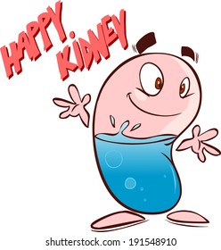 Happy Kidney Cartoon