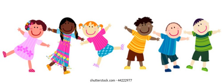 Happy Kids Stock Vector (Royalty Free) 44222977