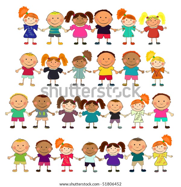 Happy Kids Stock Vector (Royalty Free) 51806452