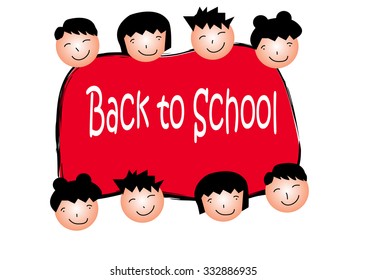 happy kids back to school
