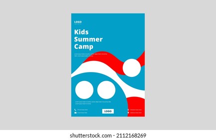 happy kids camp flyer design. summer kids camp flyer poster design. sunday fun day kids camp poster, leaflet design.