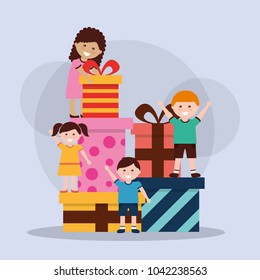 happy kids cartoon