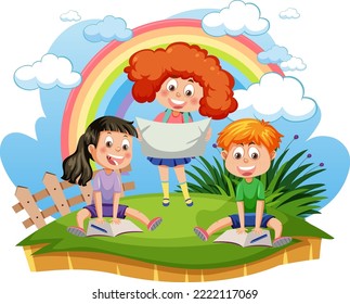 2,201 Cartoon Kids Doing Homework Images, Stock Photos & Vectors ...