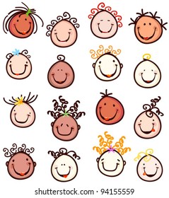 happy kids faces
