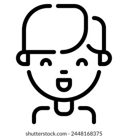Happy Kids Icon for web, app, infographic, etc