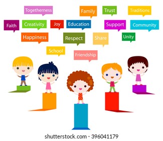 happy kids infographic values 