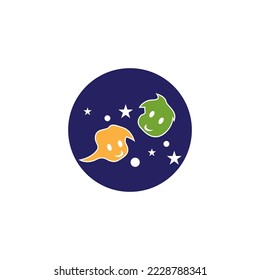 Happy Kids Logo Vector Template Illustration
