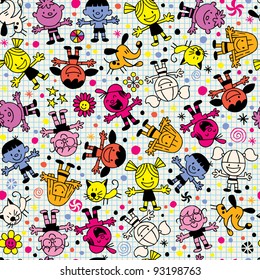 Happy kids pattern