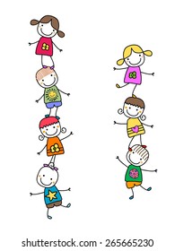 happy kids playing