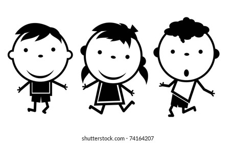 happy kids playing