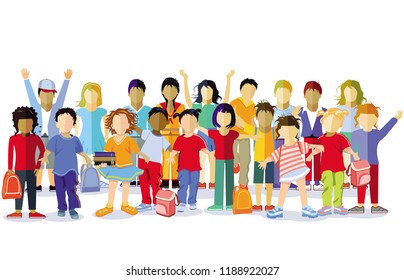happy kids at school - Shutterstock ID 1188922027