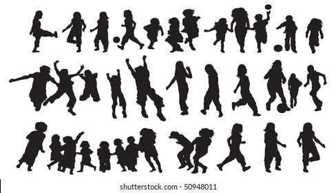 Happy Kids Silhouette