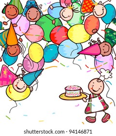 niños felices con caras sonrientes
