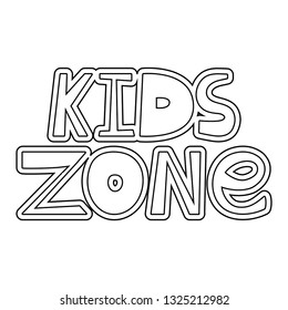 happy kids zone word label