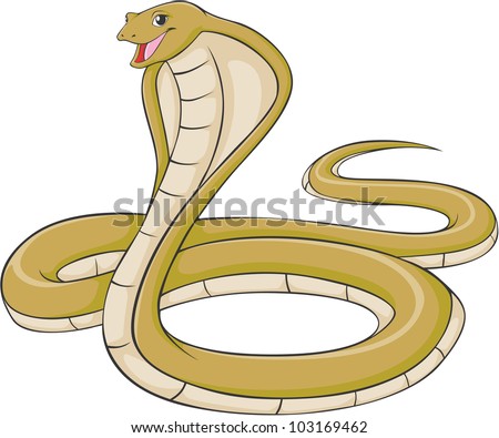 Porn actress redhead big tits Happy king cobra cartoon stock vector illustration