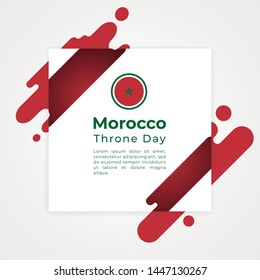 Happy Kingdom of Morocco Throne Day Vector Design Template Illustration