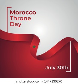 Happy Kingdom of Morocco Throne Day Vector Design Template Illustration