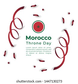 Happy Kingdom of Morocco Throne Day Vector Design Template Illustration