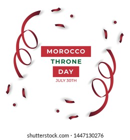 Happy Kingdom of Morocco Throne Day Vector Design Template Illustration