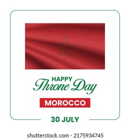 Happy Kingdom of Morocco Throne Day Vector Design Template Illustration
