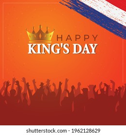 Happy Kings Day. Celebration Abstract Background