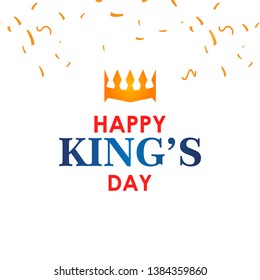 Happy King's Day Vector Template Design Illustration