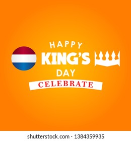 Happy King's Day Vector Template Design Illustration