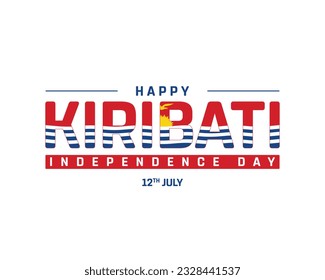 Happy Kiribati Independence Day, Kiribati Independence Day, Kiribati, Flag of Kiribati, Flag, 12th July, 12 July, National Day, Independence day svg